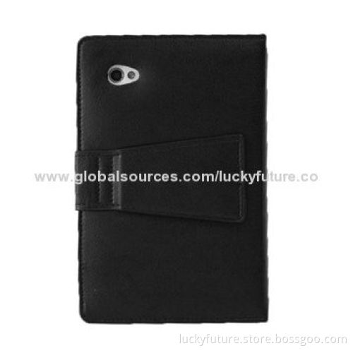 76 Keys Bluetooth V3.0 Silicone Keyboards with Leather Case, for Samsung P1000-Black